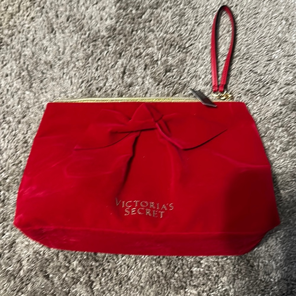 BNWT VS deep red velvet bag